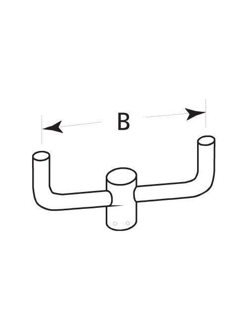 Product image for Current THB-21 17 x 30 Inch Bronze Steel 2-Tenon 180 Degrees Bull Horn Floodlight Bracket