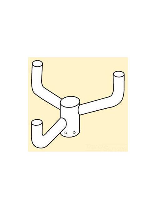 Product image for Hubbell Lighting THB-32 Bronze Steel Pole Tenon Bracket Mount 120 Degrees Bull Horn Floodlight Bracket