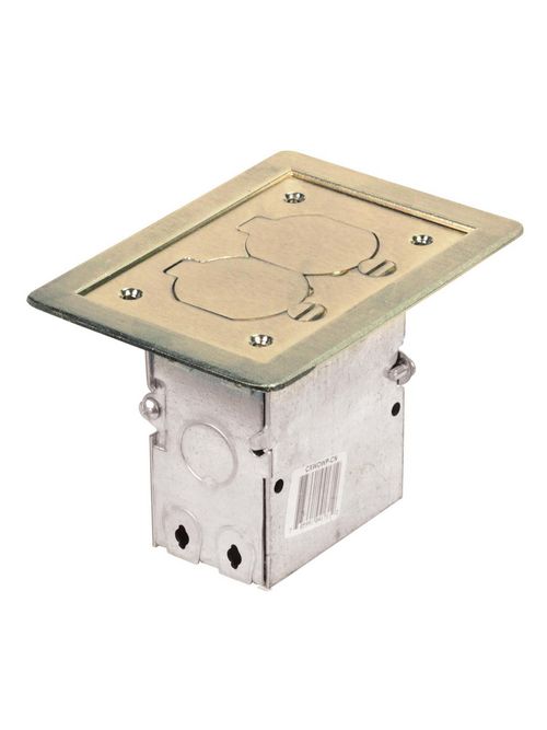 Steel City 71W-DS-N 1-Gang Duplex Receptacle Nickel Rectangle Residential Floor Box Steel City 71W-DS-N 1-Gang Duplex Receptacle Nickel Rectangle Residential Floor Box