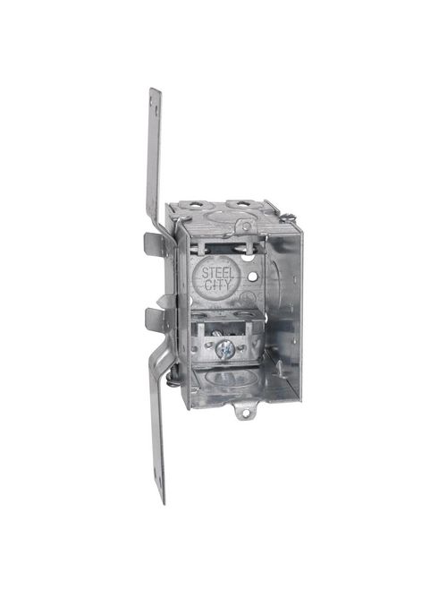 Steel City LXV-25 3 x 2 x 2-1/2 Inch Dimensions 12.5 In Gangable Steel Switch Box with Bracket and Clip Steel City LXV-25 3 x 2 x 2-1/2 Inch Dimensions 12.5 In Gangable Steel Switch Box with Bracket and Clip