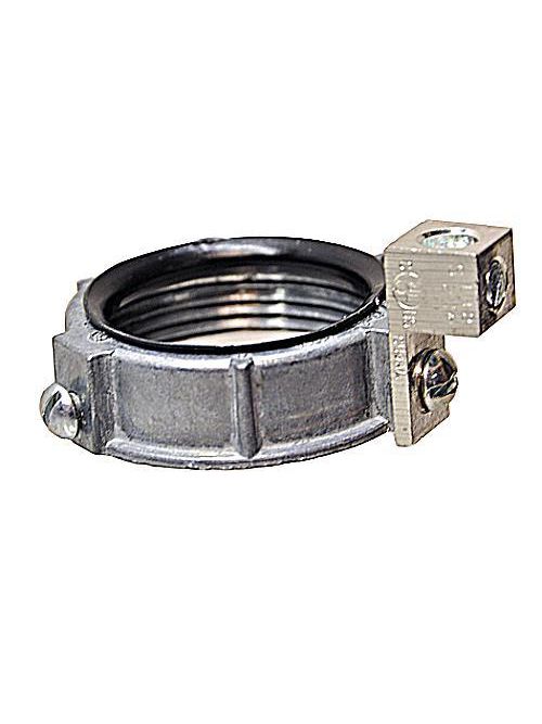 Product image for Steel City BG-805A 1-1/2" Grounding Bushing, Insulated with Aluminum Lug