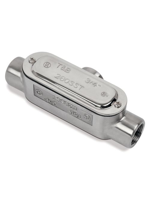 Thomas & Betts T68SST 2" 316 Stainless Steel Form-8 T-Conduit Body, Cover & Gasket Thomas & Betts T68SST 2" 316 Stainless Steel Form-8 T-Conduit Body, Cover & Gasket