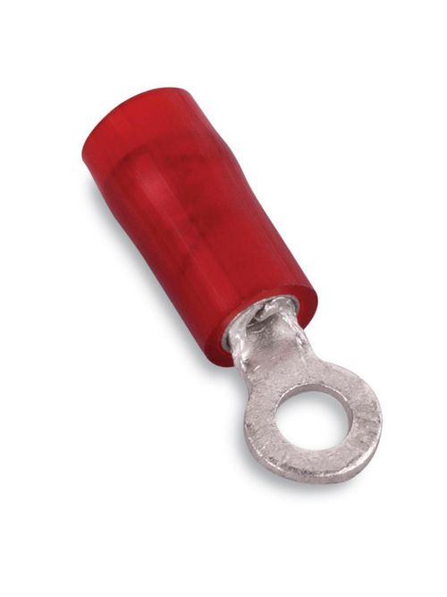 Thomas & Betts RA18-14 22 to 16 AWG 1/4 Inch Stud Red Electrotinned Copper Nylon Insulated Ring Terminal Thomas & Betts RA18-14 22 to 16 AWG 1/4 Inch Stud Red Electrotinned Copper Nylon Insulated Ring Terminal