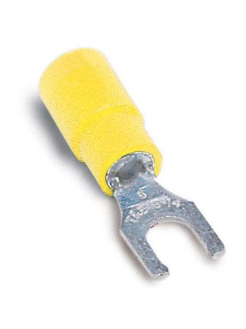 Thomas & Betts 10RC-10FLX 12-10 AWG Wire Range Expanded Insulated Vinyl Locking Fork Terminal Thomas & Betts 10RC-10FLX 12-10 AWG Wire Range Expanded Insulated Vinyl Locking Fork Terminal