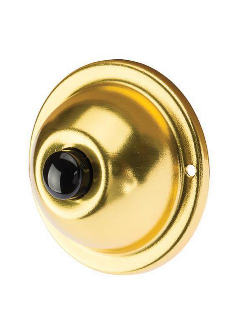 Product image for Tork TA600 2-1/2 Inch 24 VAC Polished Brass Non-Illuminated Push Button