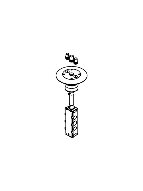 Wiremold RC7AFFTCGY 16-1/2 Inch Gray Flush Furniture Feed Poke-Through Assembly Wiremold RC7AFFTCGY 16-1/2 Inch Gray Flush Furniture Feed Poke-Through Assembly