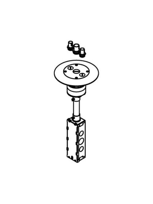 Product image for Wiremold RC7AFFTCBK-LJB 16-1/2" Black Flush Furniture Feed Poke-Through Assembly