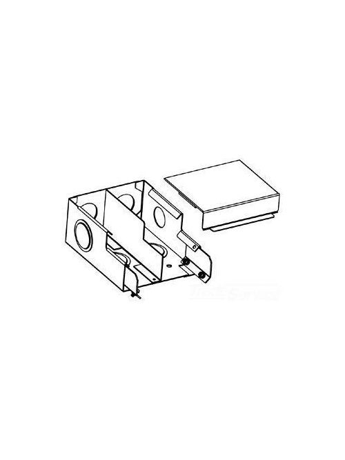 Product image for Wiremold V4010DFC Ivory Steel Divided Full Cap Raceway Entrance End