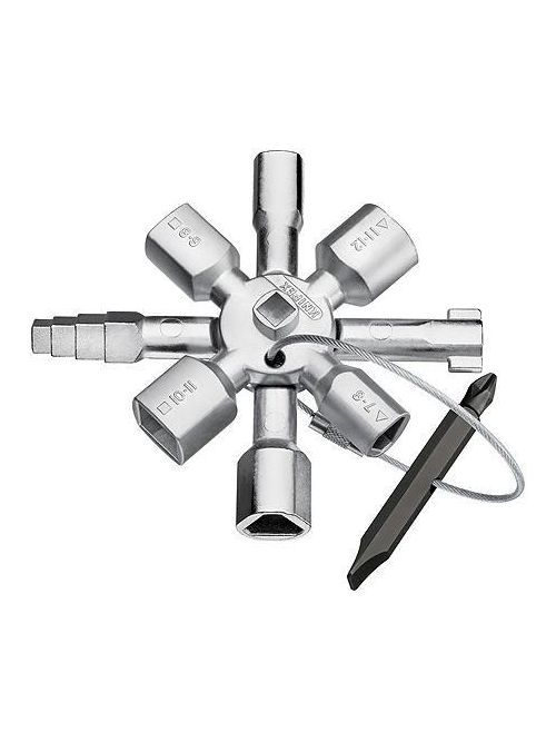 Product image for KNIPEX 001101 TWIN KEY UNIVERSAL CONTROL CABINET KEY