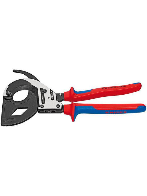Product image for KNIPEX 95-32-320 3 STAGE DRIVE RATCHET CABLE CUTTER 1200MCM CAPACITY COMFORT GRIP HANDLE