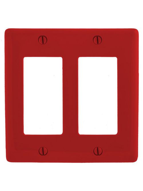 Hubbell Wiring Devices NP262R 2-Gang Red Nylon Decorator Switch Plate Hubbell Wiring Devices NP262R 2-Gang Red Nylon Decorator Switch Plate
