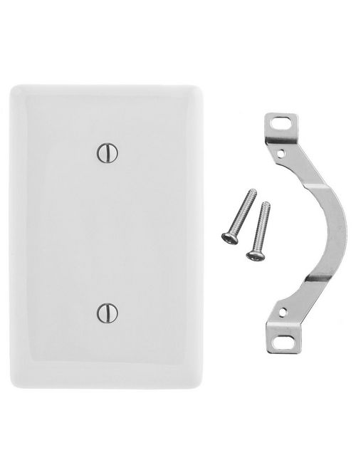 Hubbell Wiring Devices NP14W 1-Gang White Nylon Standard 1-Blank Strap Mount Wallplate Hubbell Wiring Devices NP14W 1-Gang White Nylon Standard 1-Blank Strap Mount Wallplate