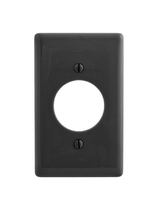 WALLPLATE, 1-G, 1.60" OPNG, BK WALLPLATE, 1-G, 1.60" OPNG, BK
