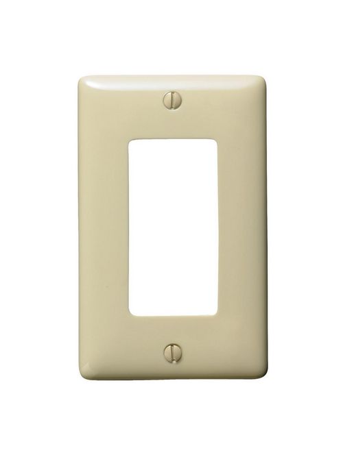 Hubbell Wiring Devices NP26I 1-Gang Ivory Nylon Standard 1-Decorator Switch Wallplate Hubbell Wiring Devices NP26I 1-Gang Ivory Nylon Standard 1-Decorator Switch Wallplate