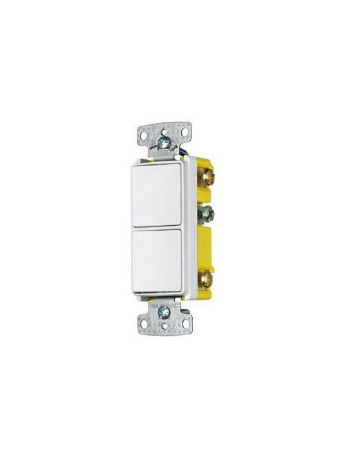 Product image for Hubbell Wiring Devices RCD101AL 15 Amp 120 to 277 VAC 1-Pole Almond Quiet Rocker Switch