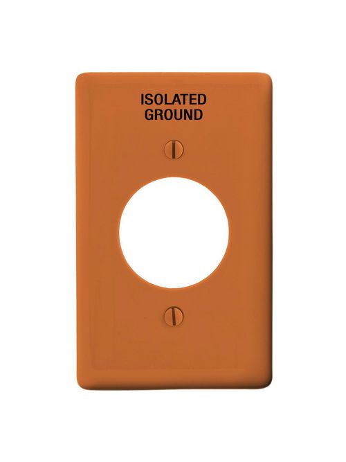 WALLPLATE, 1-G 1.60" HOLE NYL ORANGE IG WALLPLATE, 1-G 1.60" HOLE NYL ORANGE IG