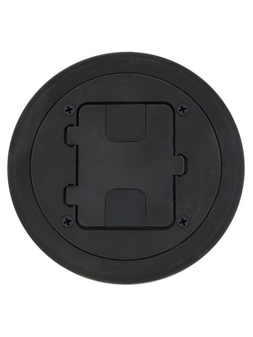 Hubbell Wiring Devices RF406BK NEMA 5-15R Black Thermoplastic Flange and Hinged Door Cover Assembly Hubbell Wiring Devices RF406BK NEMA 5-15R Black Thermoplastic Flange and Hinged Door Cover Assembly