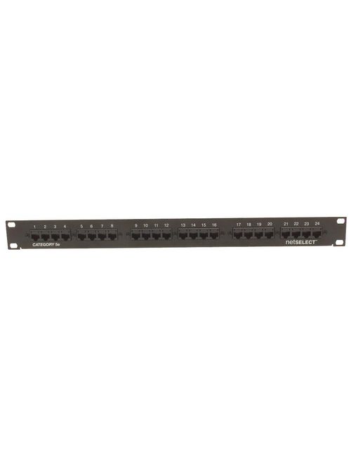 Product image for Hubbell Wiring Devices NS5E24U Netselect 24-Port CAT 5E Universal Patch Panel