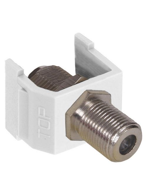 Hubbell Wiring Devices NSF70W White Nickel Plated Audio/Video Connector Hubbell Wiring Devices NSF70W White Nickel Plated Audio/Video Connector