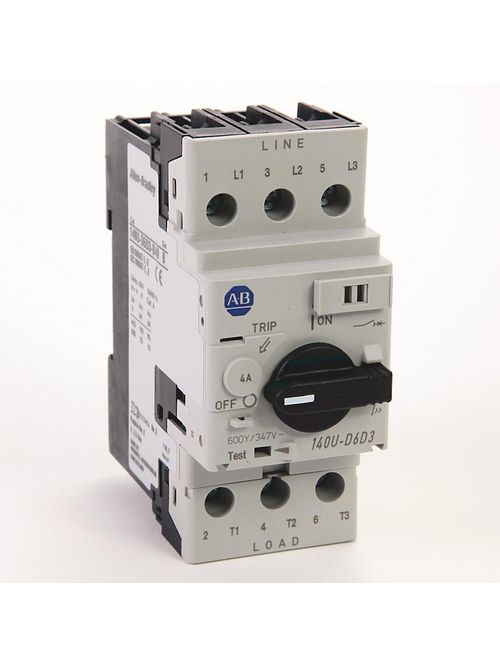 Allen Bradley 140U-D6D3-B40 UL 489 4 Amp 3-Pole Circuit Breaker Allen Bradley 140U-D6D3-B40 UL 489 4 Amp 3-Pole Circuit Breaker