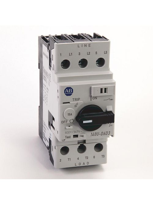Allen Bradley 140U-D6D3-C15 UL 489 15 Amp 3-Pole Circuit Breaker Allen Bradley 140U-D6D3-C15 UL 489 15 Amp 3-Pole Circuit Breaker