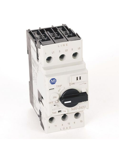 Allen Bradley 140U-D6D3-C25 UL 489 25 Amp 3-Pole Circuit Breaker Allen Bradley 140U-D6D3-C25 UL 489 25 Amp 3-Pole Circuit Breaker