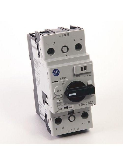 Allen Bradley 140U-D6D2-C20 UL 489 20 Amp 2-Pole Circuit Breaker Allen Bradley 140U-D6D2-C20 UL 489 20 Amp 2-Pole Circuit Breaker