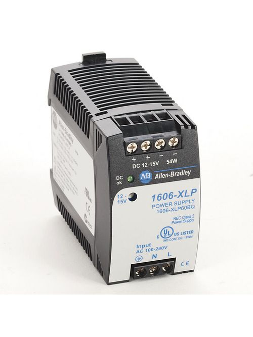 Allen Bradley 1606-XLP60BQ AC/DC Input 12 VDC 54 watt Power Supply Allen Bradley 1606-XLP60BQ AC/DC Input 12 VDC 54 watt Power Supply