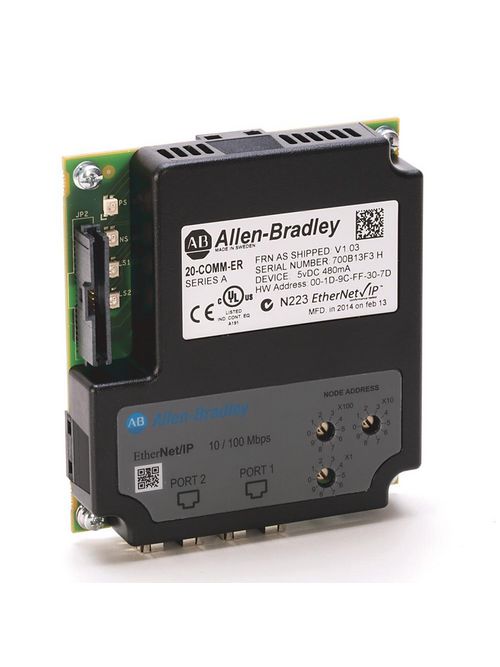 Allen-Bradley 20-COMM-ER Dual-Port Ethernet/IP Adapter Allen-Bradley 20-COMM-ER Dual-Port Ethernet/IP Adapter