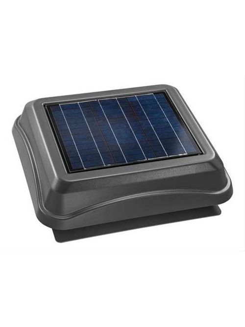Product image for Broan 345SOWW Surface Mount Solar Powered Attic Ventilator with Weathered Wood Dome