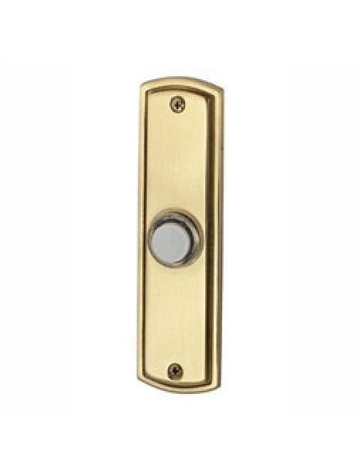 Product image for Broan RCPB738 Nut-Bro Wired Polished Brass Chime Doorbell Button