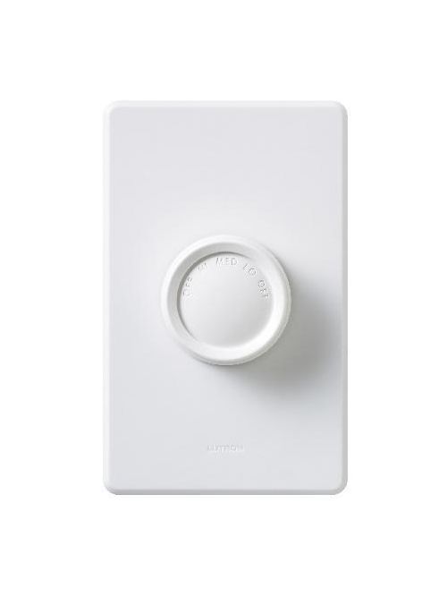 Product image for Lutron Electronics FSQ-2FH-WH 1-Pole 1.5 Amp 120 VAC White 3-Speed Fan Control