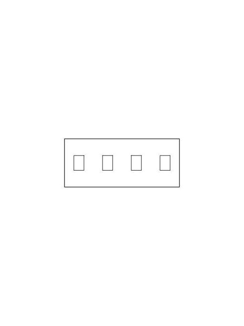 Product image for Lutron NTSSSSNFBWH 4-Gang Metal White Standard 4-Dimmer or Switch Non-Fins Broken Wallplate