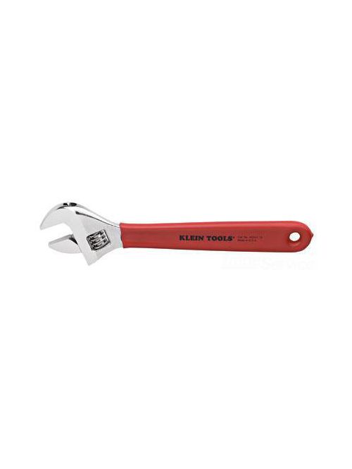 Product image for Klein HD507-10 10-3/8" Heavy Duty Plastic Dipped Adjustable Wrench