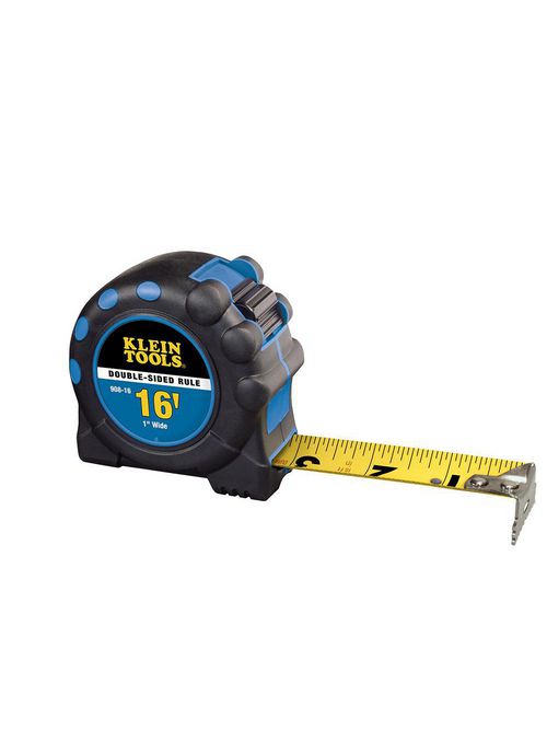 Product image for Klein 908-16 16ft 2-Sided Power Return Steel Rule, 1" Tape