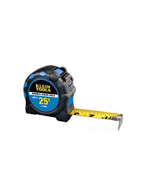 Product image for Klein 908-25 25ft 2-Sided Power Return Steel Rule, 1" Tape