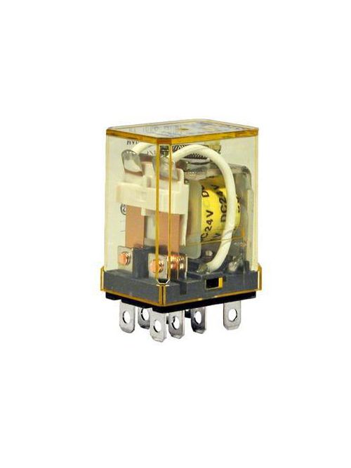 Product image for IDEC Corp RH2B-UDC24V 240 VAC 24 VDC 10 Amp DPDT Electro Mechanical Plug-In Blade Relay