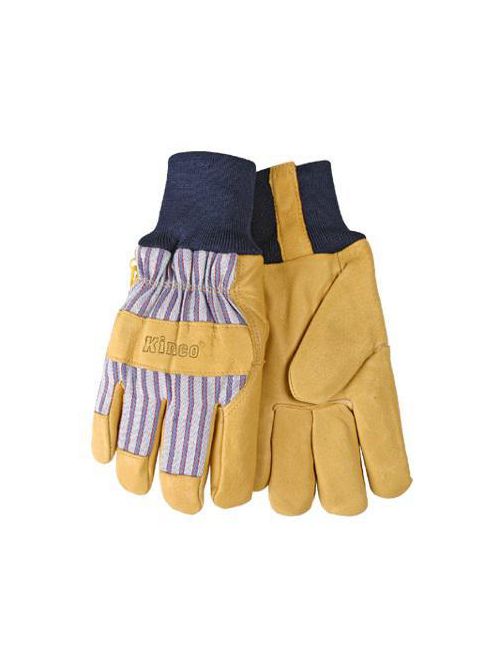 Product image for Kinco International 1927KW-L Large Lined Grain Pigskin Leather Palm Gloves with Knit Wrist