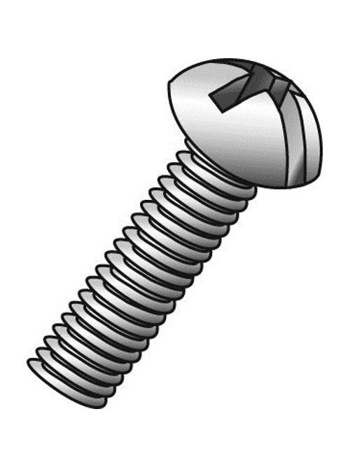 Product image for Cully 52616 10-24 x 1" Machine Screws, Round Head, Combo Phillips/Slotted, Zinc