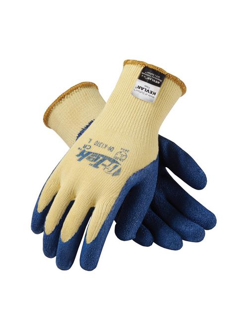 Product image for PIP 09-K1310/XL Extra Large Blue Latex Crinkle Coated Knit Protective Gloves