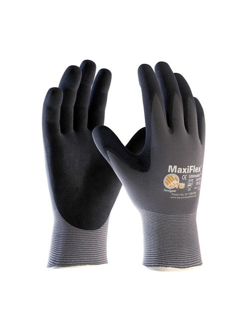 Product image for PIP 34-874/XL MaxiFlex® Ultimate™ Seamless Knit Nylon/Lycra Glove w/ Nitrile Coated Micro-Foam Grip, Black - XLarge