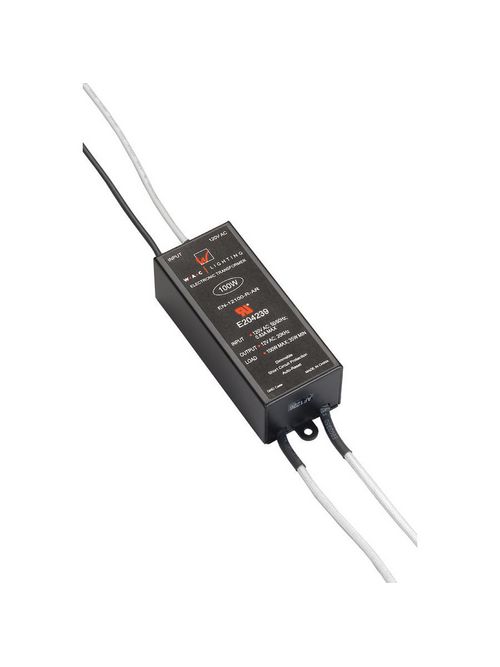 Product image for WAC Lighting EN-12100-RB-AR Enclosed Electronic Transformer, 120 VAC Input, 12 VDC Output, 35 to 100 W, 0.53 A