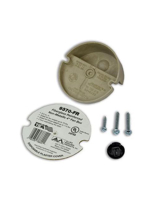 Allied Moulded Products 9370-FR 4 Inch Diameter Round Fan Support Box for Use with NMSC Allied Moulded Products 9370-FR 4 Inch Diameter Round Fan Support Box for Use with NMSC