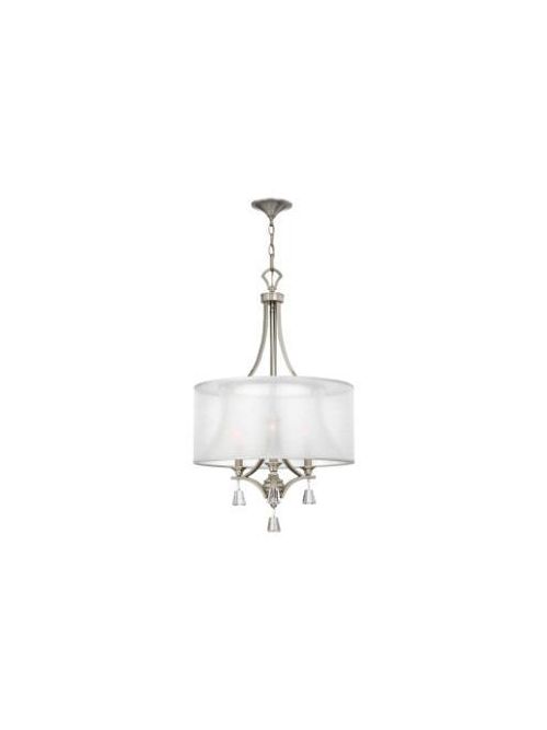 Product image for Mime 3 Light Small Drum Chandelier - Brushed Nickel