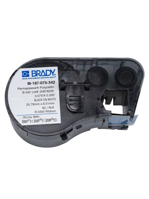 Brady M-187-075-342 80-Pack White 0.75 x 0.335 Inch Label Cartridge Brady M-187-075-342 80-Pack White 0.75 x 0.335 Inch Label Cartridge