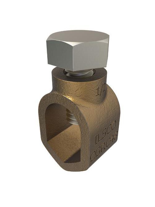 ILSCO CGRC-48 10 to 2 AWG 1/2 Inch Stainless Steel Hardware Cast Bronze Ground Rod Clamp ILSCO CGRC-48 10 to 2 AWG 1/2 Inch Stainless Steel Hardware Cast Bronze Ground Rod Clamp