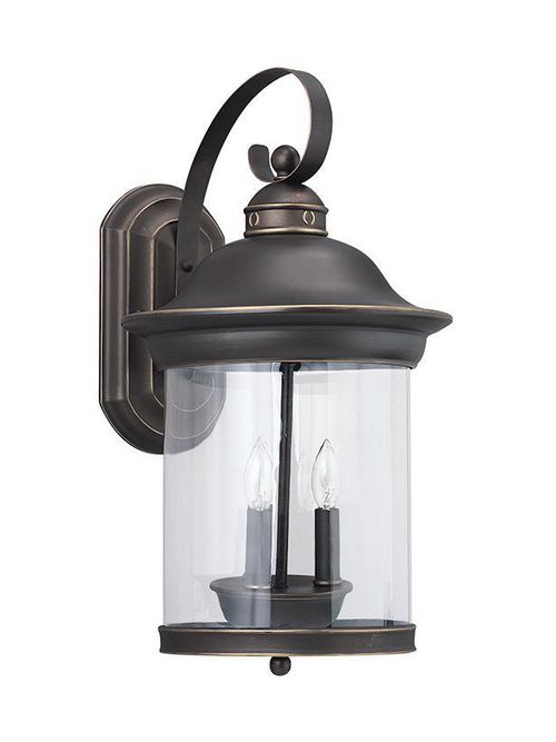 Product image for Sea Gull Lighting 88083-71 3-Lamp 40 W 120 Volt Antique Bronze Candelabra Torpedo Wall Mount Light Fixture