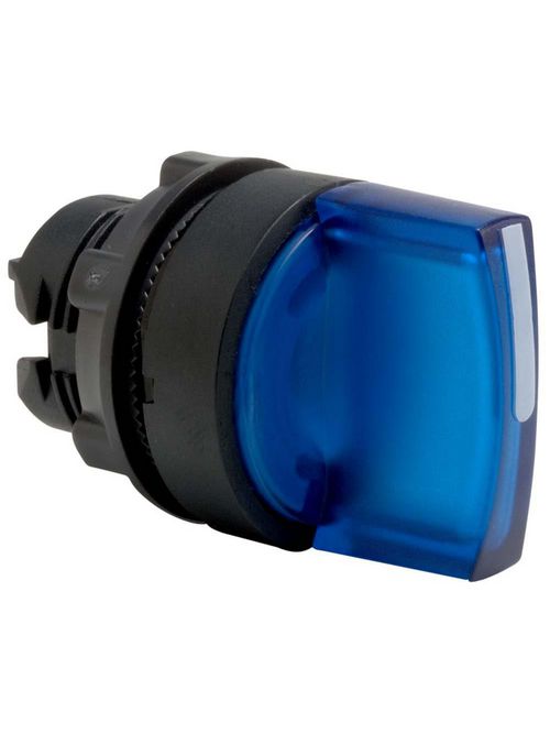 Product image for Square D ZB5AK1563 22 mm 3-Position Blue Momentary/Maintained/Momentary Lever Illuminated Selector Switch Operator