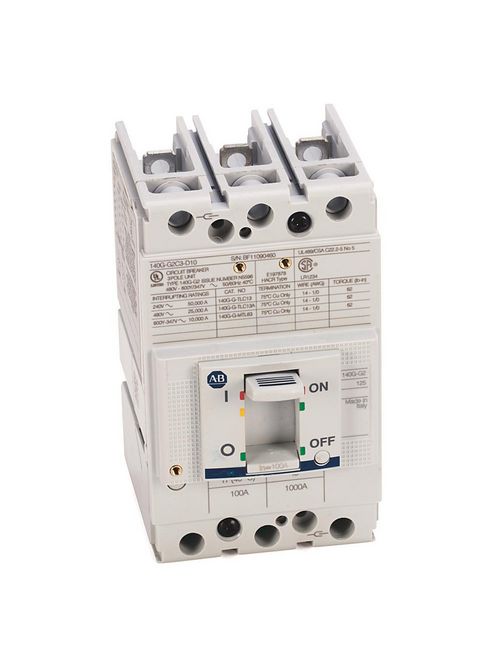 Allen-Bradley 140G-G2C3-D12 125 Amp Frame Molded Case Circuit Breaker Allen-Bradley 140G-G2C3-D12 125 Amp Frame Molded Case Circuit Breaker