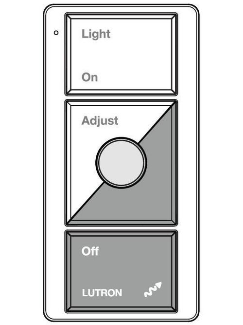 Product image for Lutron Electronics MRF2-3BRL-L-WH 3-Button White Almond Wireless Control with Raise/Lower
